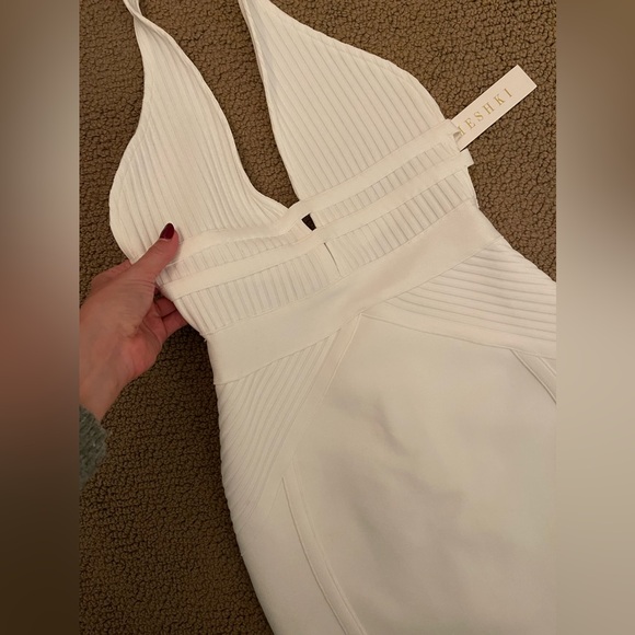 meshki cena plunge halterneck bandage dress - Picture 5 of 5